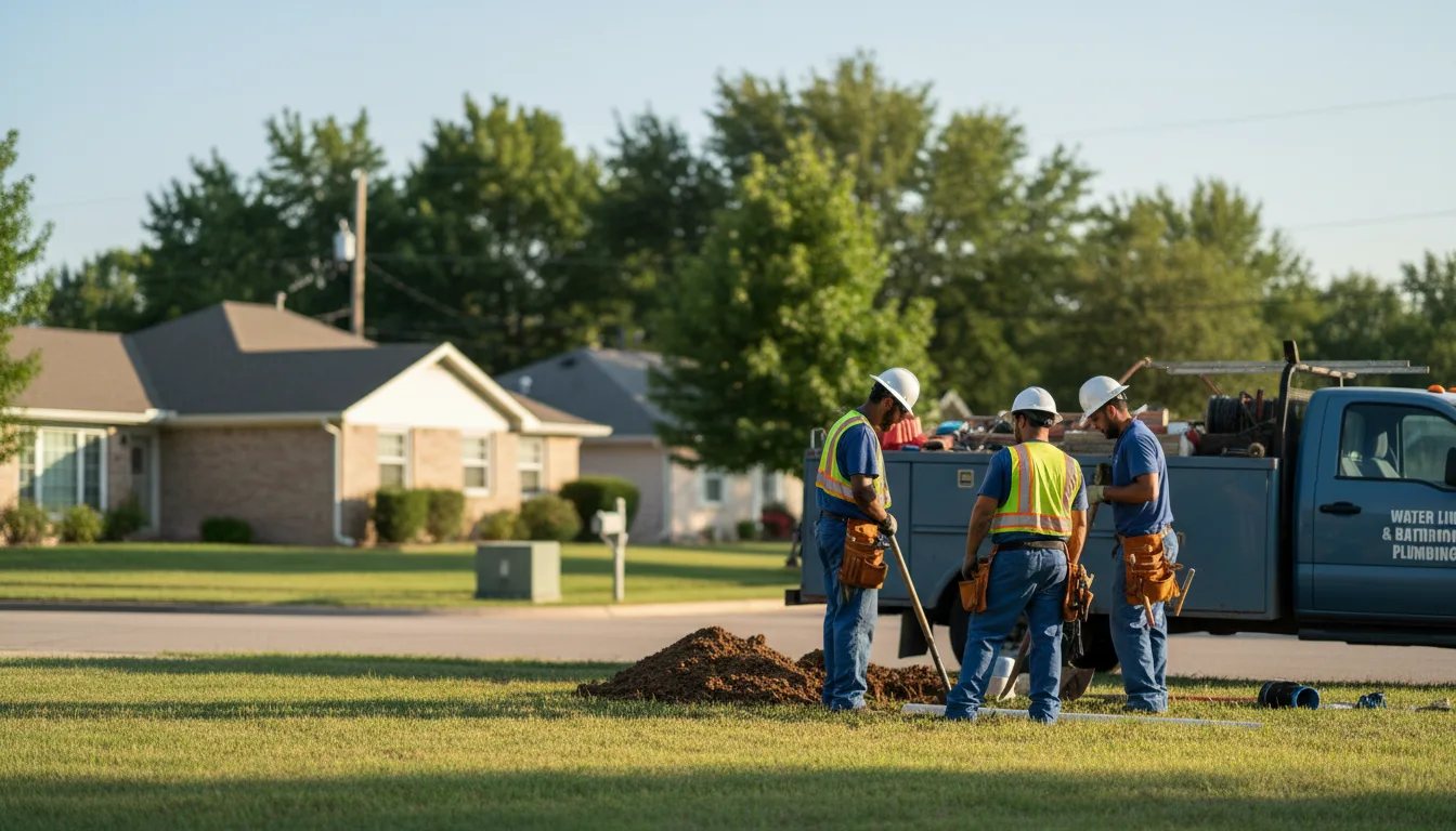 Residential water line and bathroom plumbing service in Woodbury, MN